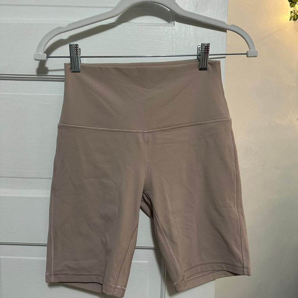 Lululemon tan align biker shorts